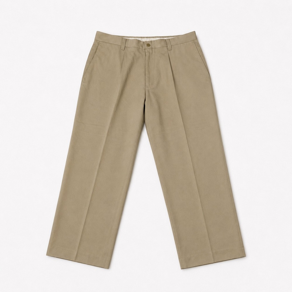 Kenneth Cole Reaction Dress Pants Mens 36x29 Beige Flat Front Career - Picture 1 of 9